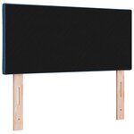 Tête de lit LED bleue avec motif de blocs de diamant  100 cm en tissu