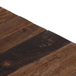 vidaXL Table basse doré acier inoxydable et bois de mélèze massif