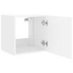 vidaXL Meubles TV muraux avec lumières LED 2 Pièces blanc 40 5x35x40 cm