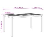 Table de jardin vidaXL 150x90x75 cm en bois d'acacia massif et métal
