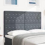 vidaXL Dossier LED gris foncé 80 cm Velours