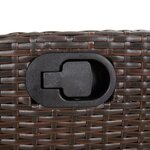 vidaXL Chaises inclinables de jardin lot de 2 avec repose-pied rotin