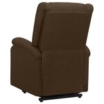 vidaXL Fauteuil de massage Marron foncé Tissu
