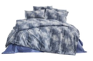Parure de lit bleue TREE 240 x 220 cm