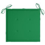 vidaXL Chaises de jardin lot de 6 avec coussins Bois de teck massif