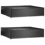 vidaXL Housses de salon de jardin 2 Pièces 16 œillets 240x240x55 cm carré