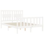 vidaXL Cadre de lit sans matelas blanc 140x190 cm bois de pin massif
