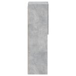 vidaXL Meuble TV avec lumières LED gris béton 30 5x30x102 cm