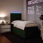 vidaXL Sommier à lattes de lit et matelas Vert foncé 80x200 cm Velours