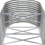 vidaXL Lit surélevé de jardin Acier enduit de poudre Argenté
