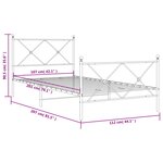 vidaXL Cadre de lit métal sans matelas avec pied de lit noir 107x203cm
