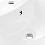 vidaXL Lavabo autoportant avec socle Céramique Blanc 580x470x200 mm