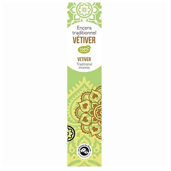 Encens indien vétiver 120 bâtonnets de 45 min