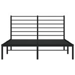 vidaXL Cadre de lit métal sans matelas avec tête de lit noir 120x200cm