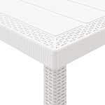 vidaXL Ensemble de salle à manger de jardin 5 pièces avec coussins en poly rotin blanc