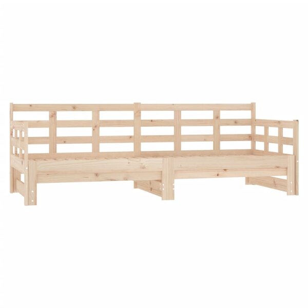 vidaXL Lit coulissant sans matelas bois de pin massif 2x(90x200) cm