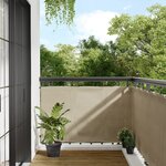 vidaXL Écran de balcon beige 90x1000 cm 100  polyester oxford