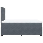 vidaXL Sommier à lattes de lit et matelas Gris foncé 120x200cm Velours