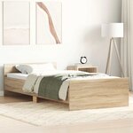 vidaXL Cadre de lit sans matelas chêne sonoma 75x190 cm