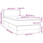 vidaXL Sommier à lattes de lit avec matelas Crème 80x200 cm Tissu