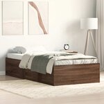 vidaXL Cadre de lit sans matelas chêne marron 100x200 cm