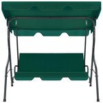 vidaXL Balancelle de jardin Vert 170 x 110 x 153 cm Tissu