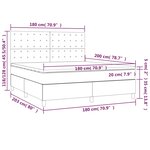 vidaXL Sommier à lattes de lit matelas et LED Gris clair 180x200 cm