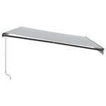 vidaXL Auvent manuel rétractable anthracite et blanc 500x300 cm
