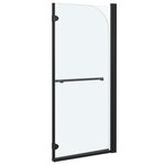 vidaXL Cabine de douche pliable 2 panneaux ESG 120x140 cm Noir