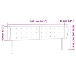vidaXL Tête de lit avec oreilles Cappuccino 163x23x78/88 cm Similicuir