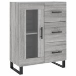 vidaXL Buffet sonoma gris 69 5x34x90 cm bois d'ingénierie