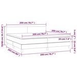 vidaXL Sommier à lattes de lit avec matelas Bleu 200x200 cm Tissu
