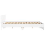 vidaXL Cadre de lit avec tête de lit et LED blanc 180x200 cm