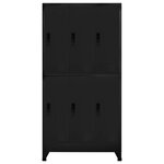vidaXL Armoire à casiers Noir 90x45x180 cm Acier
