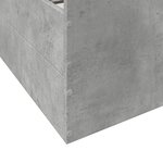 vidaXL Cadre de lit avec tiroirs sans matelas gris béton 150x200 cm