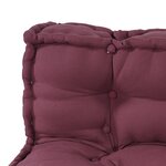 Coussin de canapé surpalette vidaXL avec accoudoirs et soutien lombaire en tissu rouge