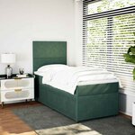 vidaXL Sommier à lattes de lit avec matelas Vert foncé 100x200 cm
