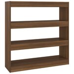 vidaXL Bibliothèque/Séparateur de pièce chêne marron 100x30x103 cm