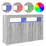 vidaXL Buffet Gris sonoma Bois d'ingénierie 116 x 30 x 75 cm Buffet
