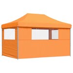 vidaXL Tente de réception pliable escamotable avec 3 parois latérales