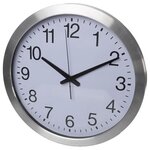Perel Horloge murale 40 cm Blanc et argenté