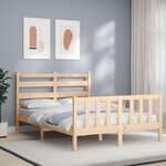vidaXL Cadre de lit sans matelas 120x200 cm bois de pin massif