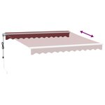 vidaXL Auvent rétractable automatique bordeaux 300x250 cm
