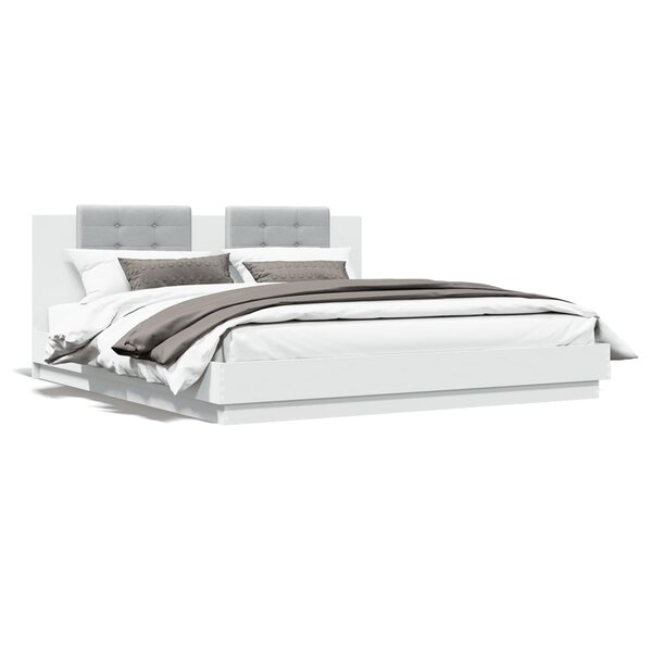 vidaXL Cadre de lit sans matelas blanc 160x200 cm