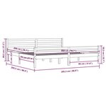 vidaXL Cadre de lit sans matelas blanc bois massif 200x200 cm