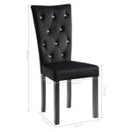 vidaXL Chaises à manger lot de 6 noir velours