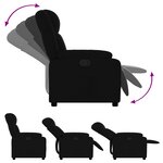 vidaXL Fauteuil inclinable Noir Tissu