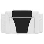 vidaXL Coussin de tête de lit noir et blanc 100 cm similicuir