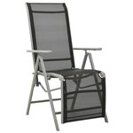 vidaXL Chaises de jardin lot de 2 Textilène et aluminium Argenté