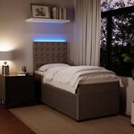 vidaXL Sommier à lattes de lit et matelas Gris clair 100x200cm Velours